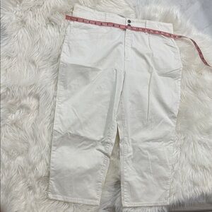 White Cropped Bermuda Shorts for Women